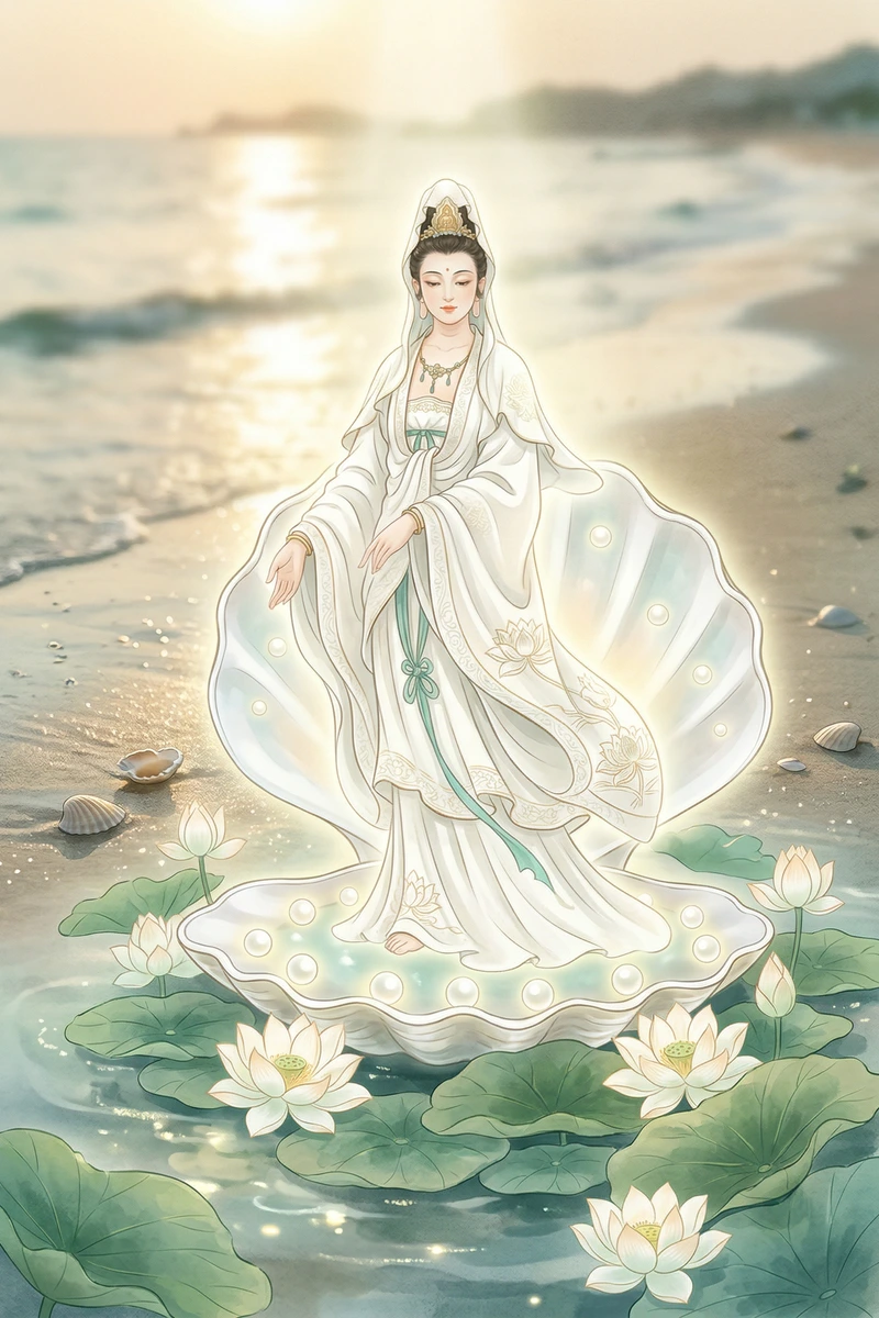 蛤蜊觀音觀世音菩薩法相