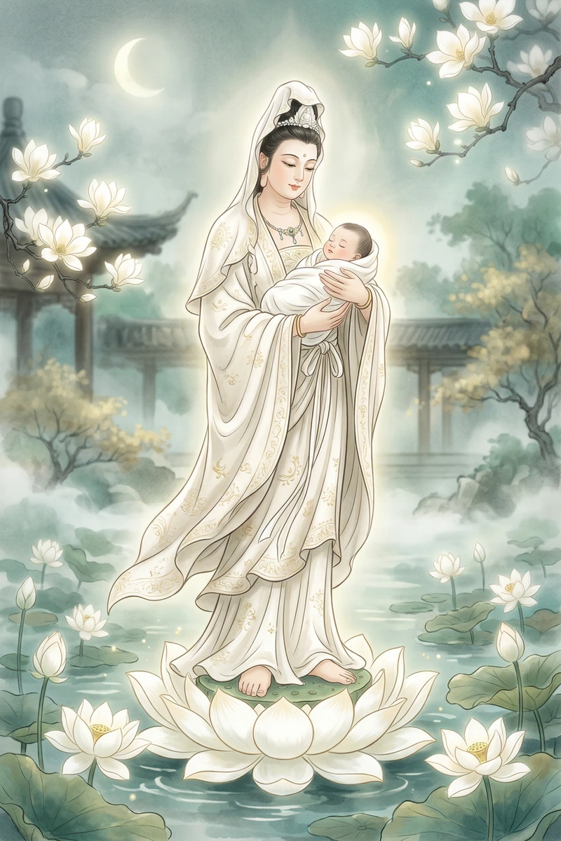 白衣觀音觀世音菩薩法相
