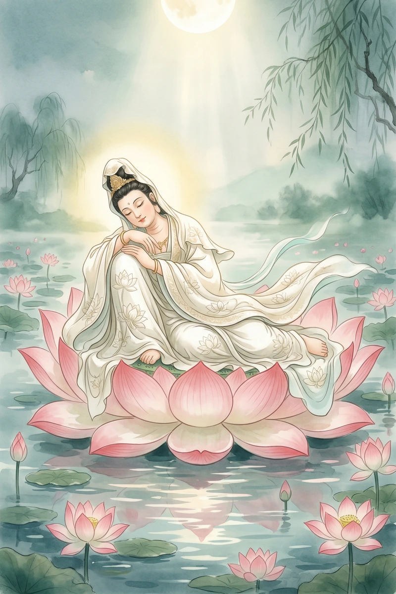 蓮臥觀音觀世音菩薩法相